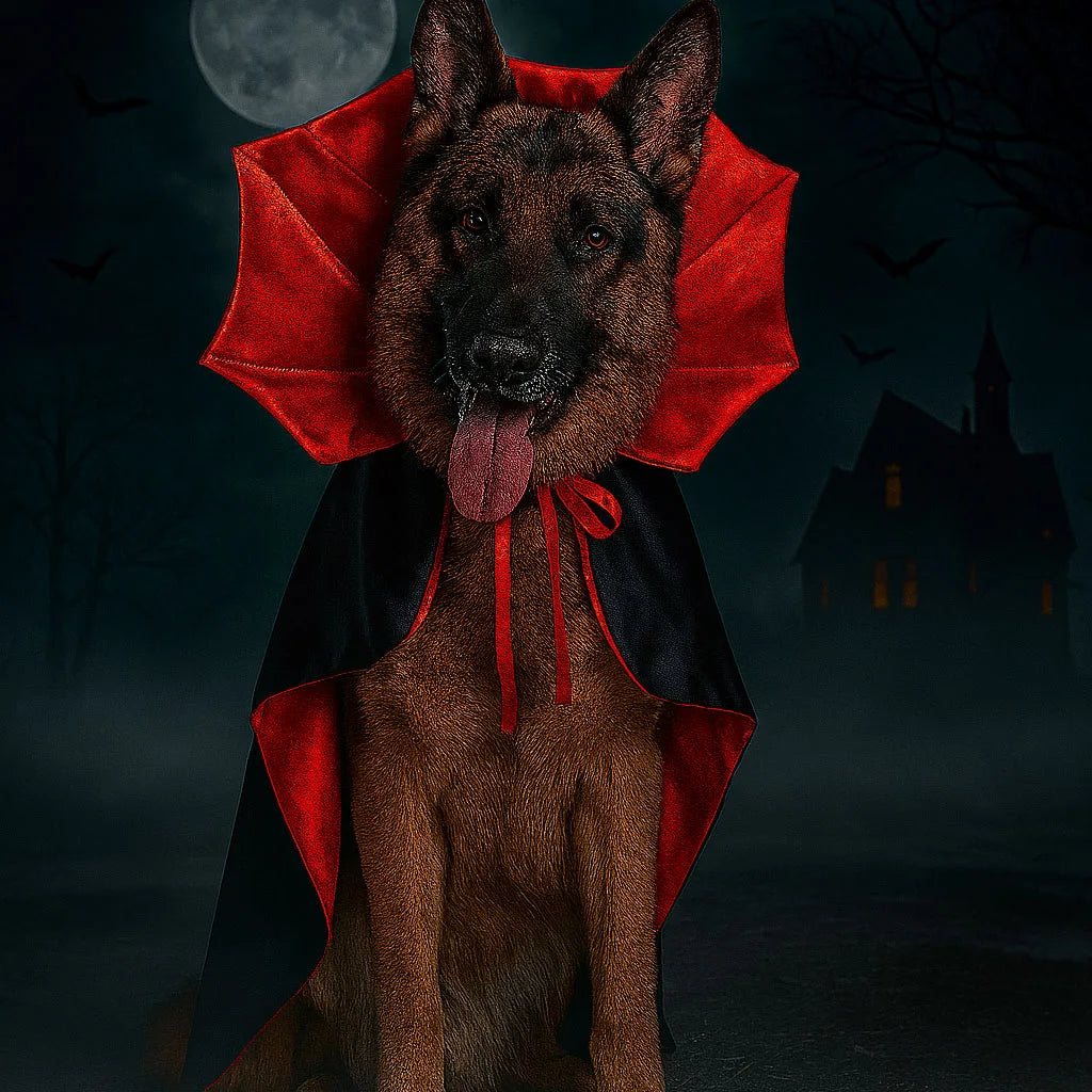 dracula bat-collar cape for dogs